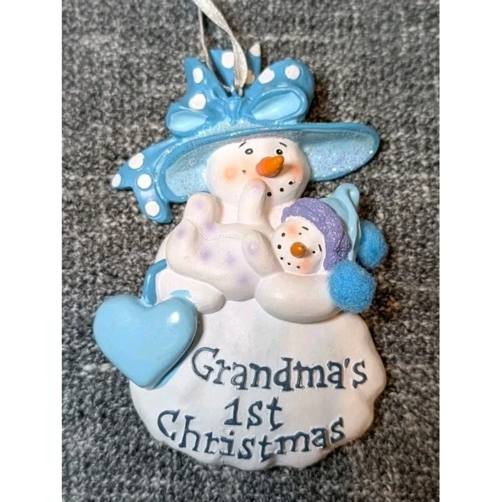 Grandma's 1st Christmas Snowman Ornament 5